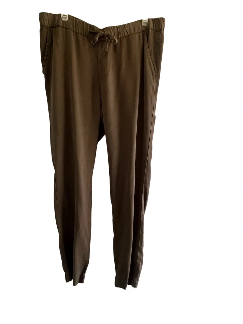 🌲tentree Women's Pacific Cargo Hiking Outdoor Stretch Twill Brown Joggers SZ M